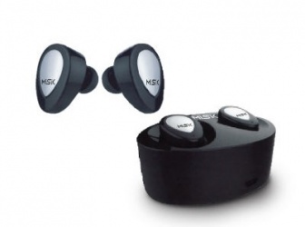 Misik Audífonos Intrauriculares con Micrófono MH682, Bluetooth 4.1, Negro 