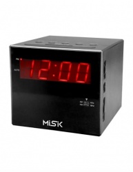 Misik Radio Despertador MR420, AM/FM, Negro 