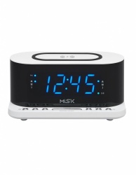 Misik Radio Despertador MR486, FM, Negro/Blanco 
