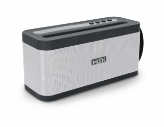 Misik Bocina Portátil MS203, Bluetooth, Inalámbrico, USB, Gris 