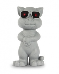 Misik Bocina MS240 Gato, Bluetooth, Inalámbrico, USB, Gris 