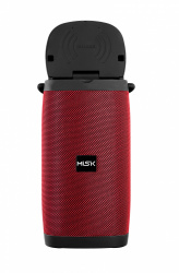 Misik Bocina Portátil MS266, Bluetooth, Inalámbrico, USB, Rojo 