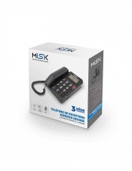 Misik Teléfono Alámbrico MT862, Altavoz, Negro 