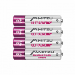 Mitzu Pila Recargable AAA, 1.2V, 4 Piezas 
