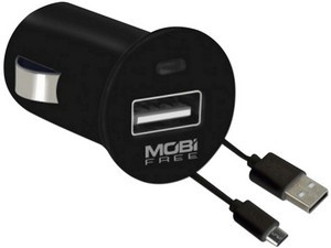 Mobifree Cargador para Auto con Cable USB 2.0 MB-01066, USB, Negro 