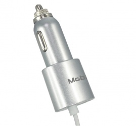 Mobifree Cargador para Auto MB-914413, 5V, 1 Puertos USB, Gris 