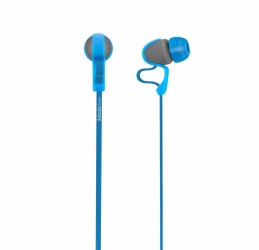 Mobifree Audífonos Intrauriculares con Micrófono Urban Kaos, Alámbrico, 1.2 Metros, 3.5mm, Azul 