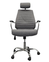 Modamob Silla OC302, Respaldo acolchado, Gris 