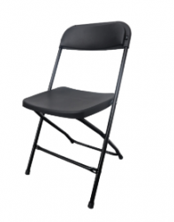 Modamob Silla Plegable VC001-6PZ, Respaldo duro, Negro 
