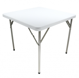 Modamob Mesa Plegable ZL-F86-80, 86cm x 86cm, Blanco 