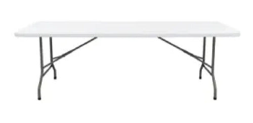Modamob Mesa Plegable ZL-Z180-2-80, 180cm x 74cm, Blanco 