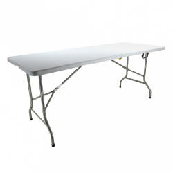 Modamob Mesa Plegable ZL-Z180-2-80-MP, 180cm x 76cm, Blanco 