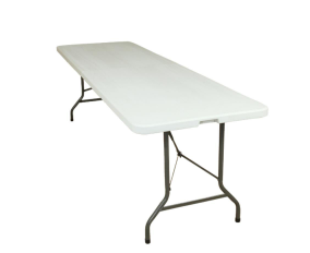 Modamob Mesa Plegable ZL-Z244-80-MP, 244cm x 76cm, Blanco 