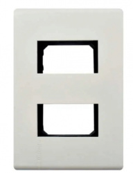 Modus Pro Placa de Pared E5N2PTLM, 2 Puertos, Blanco 