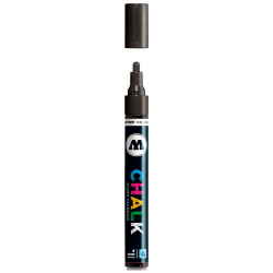 Molotow Marcador de Tiza Líquida Chalk, 4mm, Rellenable, Black No.004 