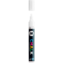 Molotow Marcador de Tiza Líquida Chalk, 4mm, Rellenable, White No.005 