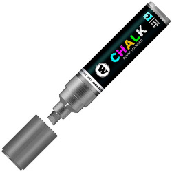 Molotow Marcador de Tiza Líquida Chalk, 4-8mm, Rellenable, Metallic Silver No.227 