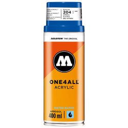 Molotow Spray Acrílico One4All, 400ml, Mate, Azul Verdadero 