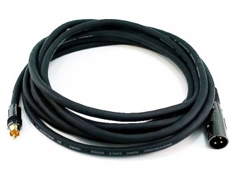 Monoprice Cable XLR (3-pin) Macho - RCA Macho, 4.57 Metros, Negro 