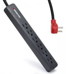 Monster Supresor de Picos 2MNAC0251B0L2, 6 Contactos, 1200 Jules, Negro 