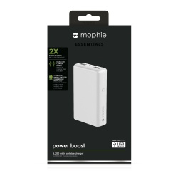 Cargador Portátil Mophie Power Bank Power Boost, 5200mAh, Blanco 