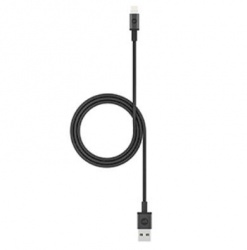 Mophie Cable de Carga Lightning Macho - USB A Macho, 1 Metro, Negro, para iPod/iPhone/iPad 
