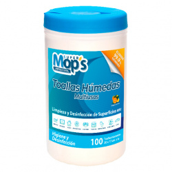 Mops Toallas Desinfectantes Húmedas, 100 Piezas 