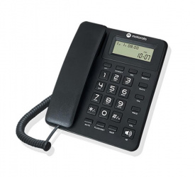 Motorola Teléfono Alámbrico MC550, Altavoz, Negro 