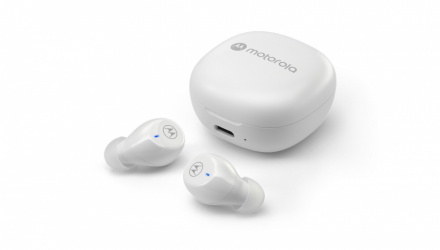 Motorola Audífonos Intrauriculares con Micrófono BUDS 105, Inalámbrico, Bluetooth, USB-C, Blanco 