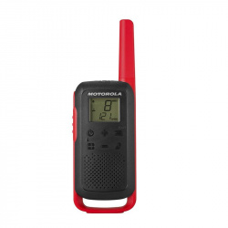 Motorola Radio Análogo Portátil de 2 Vías TalkAbout T210, Negro/Rojo, 2 Piezas 