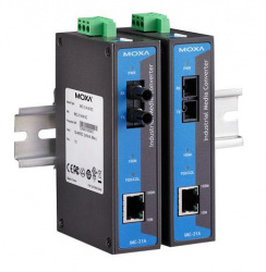 Moxa Convertidor de Medios Ethernet a Fibra Óptica SC Monomodo, 100Mbit/s, hasta 40.000 Metros 