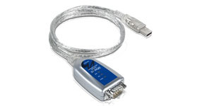 Moxa Cable Serial USB A Macho - DB-9 Macho, Plata 