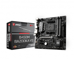 Tarjeta Madre MSI ATX B450M Bazooka V2, S-AM4, AMD B450, HDMI, 64GB DDR4 para AMD 