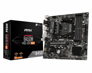 Tarjeta Madre MSI Micro ATX B450M PRO-VDH MAX, S-AM4, AMD B450, HDMI, 128GB DDR4 para AMD ― Requiere Actualización de BIOS para Ryzen Serie 5000 