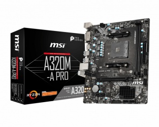 Tarjeta Madre MSI Micro ATX A320M-A PRO, S-AM4, AMD A320, HDMI, 32GB DDR4 para AMD ― Requiere Actualización de BIOS para la Serie Ryzen 3000 