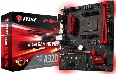 Tarjeta Madre MSI micro ATX A320M GAMING PRO, S-AM4, AMD A320, HDMI, 32GB DDR4 para AMD 