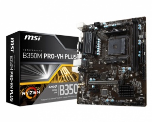 Tarjeta Madre MSI microATX B350M PRO-VH PLUS, S-AM4, AMD B350, HDMI, 32GB DDR4 para AMD 