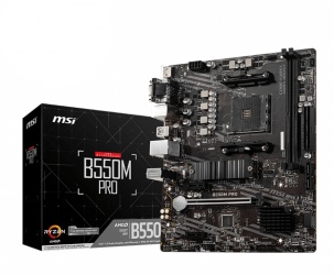 Tarjeta Madre MSI Micro ATX B550M PRO, S-AM4, AMD B550, HDMI, 64GB DDR4 para AMD — Requiere Actualización de BIOS para la Serie Ryzen 5000 