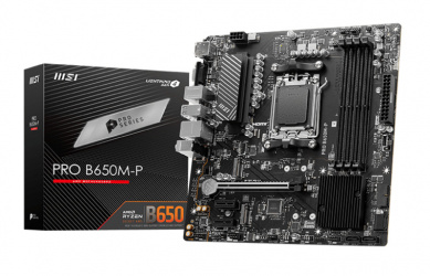 Tarjeta Madre MSI PRO B650M-P, Micro-ATX, Socket AM5, AMD B650, 192GB DDR5, HDMI/DP para AMD 