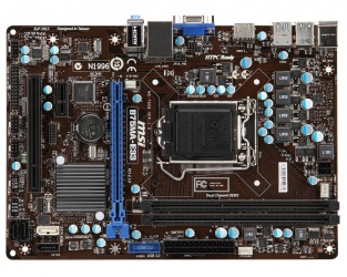 Tarjeta Madre MSI micro ATX B75MA-E33, S-1155, Intel B75, HDMI, 16GB DDR3, para Intel 