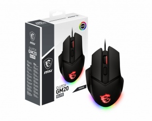 Mouse Gamer MSI Óptico Clutch GM20 Elite, Alámbrico, USB A, 6400DPI, Negro 