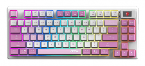 Teclado Gamer MSI Forge GK600 TKL Wireless LED RGB TKL, Teclado Mecánico, Linear, Inalámbrico, USB/RF Inalámbrico/Bluetooth, Morado, Inglés 