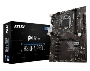 Tarjeta Madre MSI ATX H310-A PRO, S-1151, Intel H310, HDMI, 32GB DDR4 para Intel ― Compatibles solo con 8va y/o  9va Generación (Revisar modelos aplicables) 