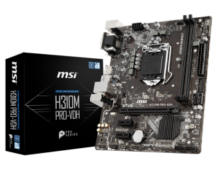 Tarjeta Madre MSI microATX H310M PRO-VDH, S-1151, Intel H310, 32GB DDR4 para Intel ― Compatibles solo con 8va y/o  9va Generación (Revisar modelos aplicables) 
