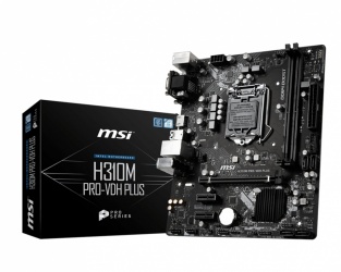 Tarjeta Madre MSI Micro ATX H310M PRO-VDH PLUS, S-1151, Intel H310, HDMI, 32GB DDR4 para Intel ― Compatibles solo con 8va y/o  9va Generación (Revisar modelos aplicables) 