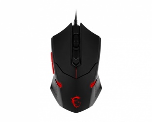 Mouse Gamer MSI Óptico Interceptor DS B1, Alámbrico, USB, 1600DPI, Negro/Rojo 