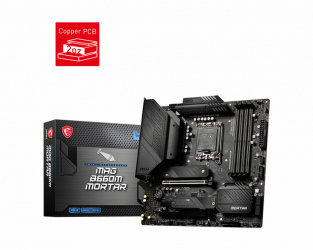 Tarjeta Madre MSI Micro-ATX MAG B660M MORTAR, S-1700, Intel B660, HDMI, 128GB DDR5 para Intel ― Requiere Actualización de BIOS para Procesadores Intel 13va. Generación 