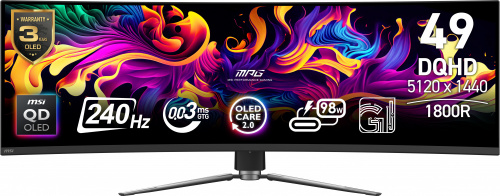 Monitor Gamer Curvo MSI MPG 491CQPX QD-OLED 49