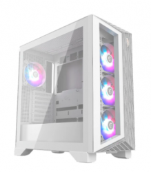 Gabinete MSI MPG GUNGNIR 210R, Midi-Tower, ATX/Micro-ATX, USB 3.0, sin Fuente, 4 Ventiladores Instalados, Blanco 