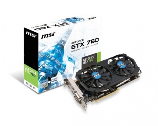 Tarjeta de Video MSI NVIDIA GeForce GTX 760 OC, 2GB 256-bit GDDR5, PCI Express 3.0 x16 